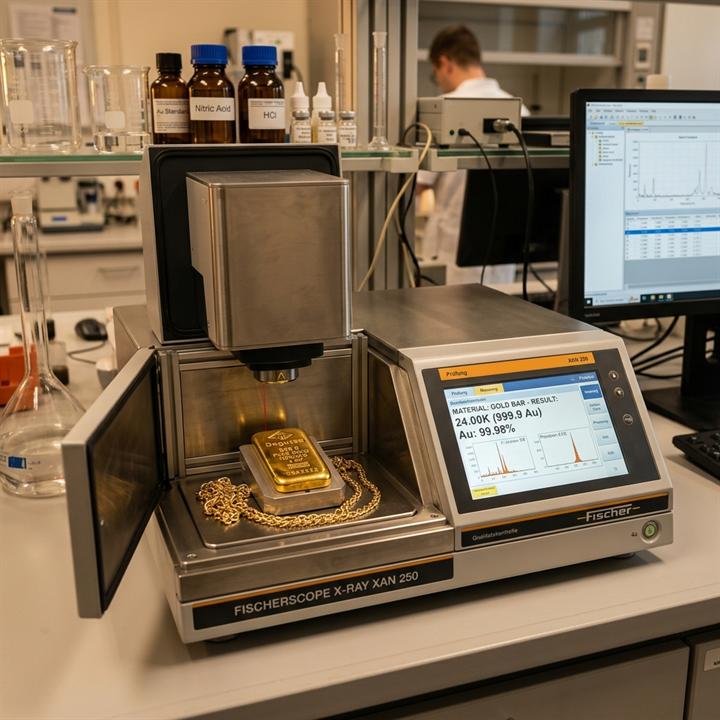 Non-destructive German XRF gold purity testing spectrometer